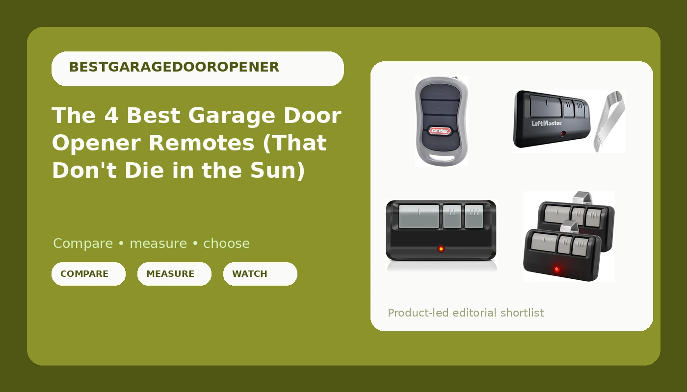 The 4 Best Garage Door Opener Remotes (That Don't Die in the Sun) - GarageDoorOpenerReviews review with measurements and honest opinion