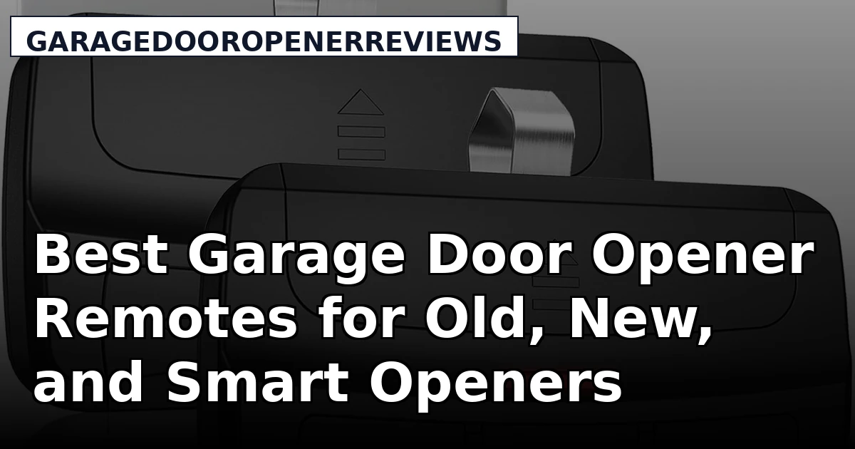 Best Garage Door Opener Remotes for Old, New, and Smart Openers