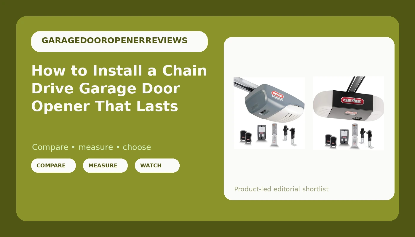How to Install a Chain Drive Garage Door Opener That Lasts