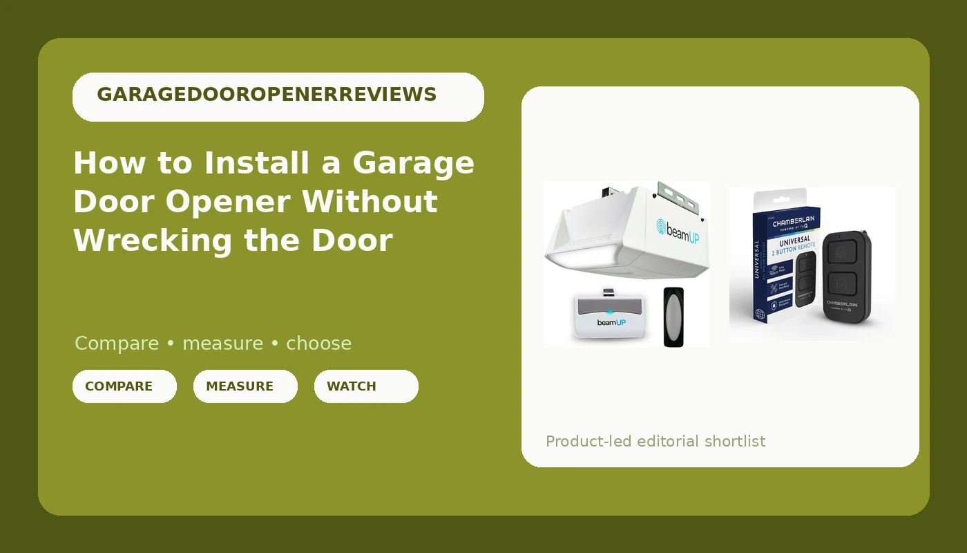 How to Install a Garage Door Opener Without Wrecking the Door