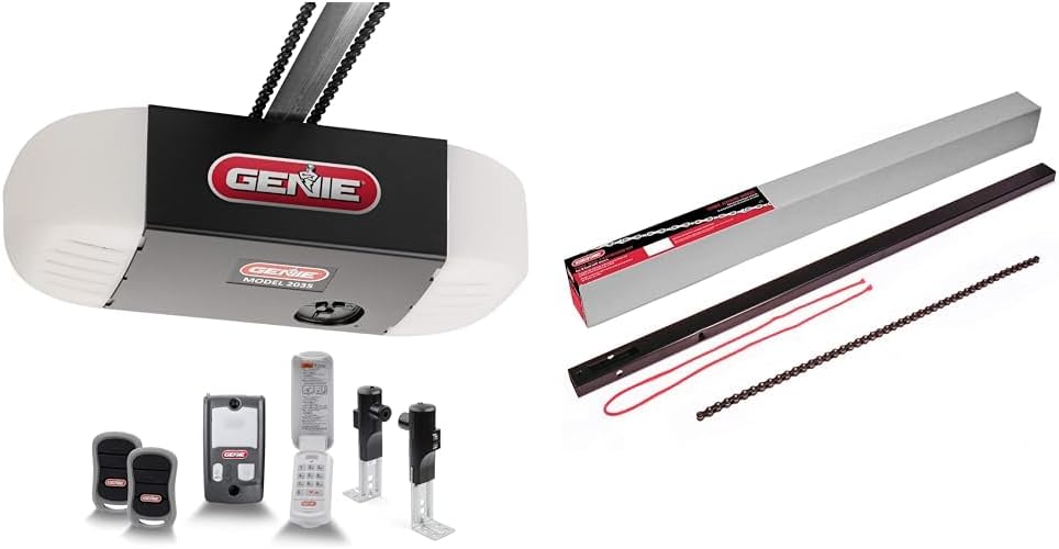 Genie Chain Drive 550 Garage Door Opener and Genie 8ft Chain Drive Extension Kit