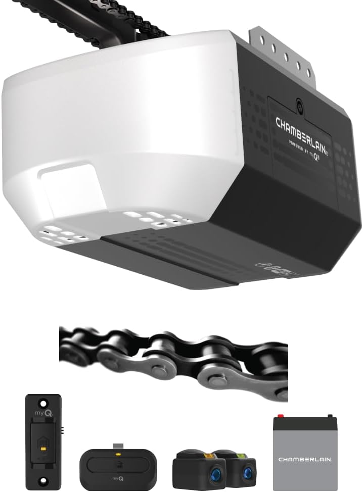 Chamberlain Chain Drive myQ Garage Door Opener, 1/2 HP w/Battery Backup
