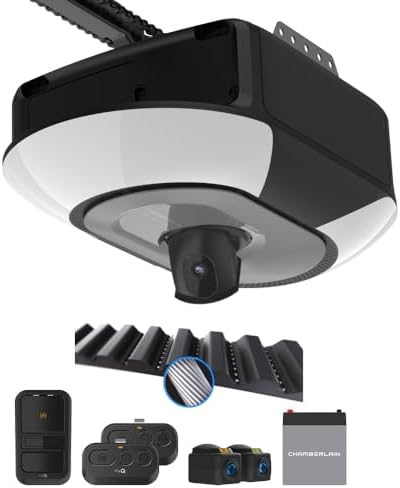 Chamberlain Belt Drive myQ Garage Door Opener, 1-1/4HP, Adjustable Camera